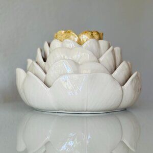 Set of 5 Ceramic “Lotus Flower” Bowls by Biltmore Inspirations